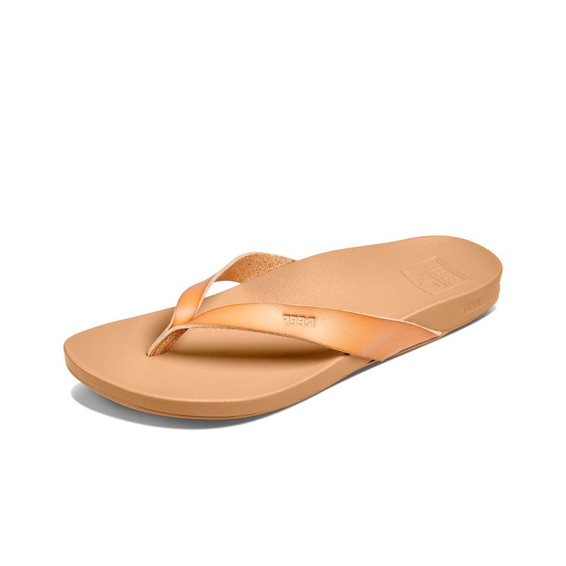 Reef Cushion Court Womens Flip Flop, Molded Cushion Footbed, Arch Support, Natural, 10 - Image 1